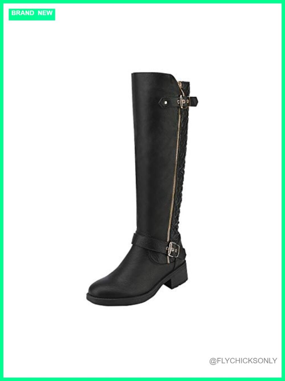 Wide Calf Knee High Riding Boots Faux Fur Lined Tall Boots